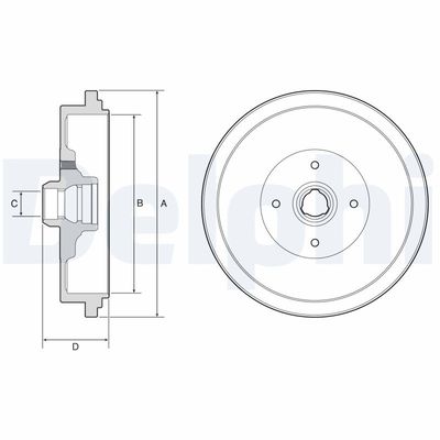 Brake Drum DELPHI BF320