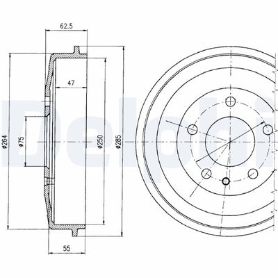 Brake Drum DELPHI BF323