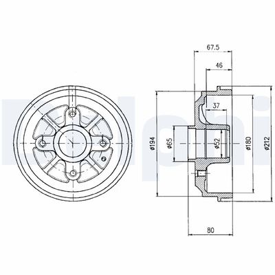 Brake Drum DELPHI BF324