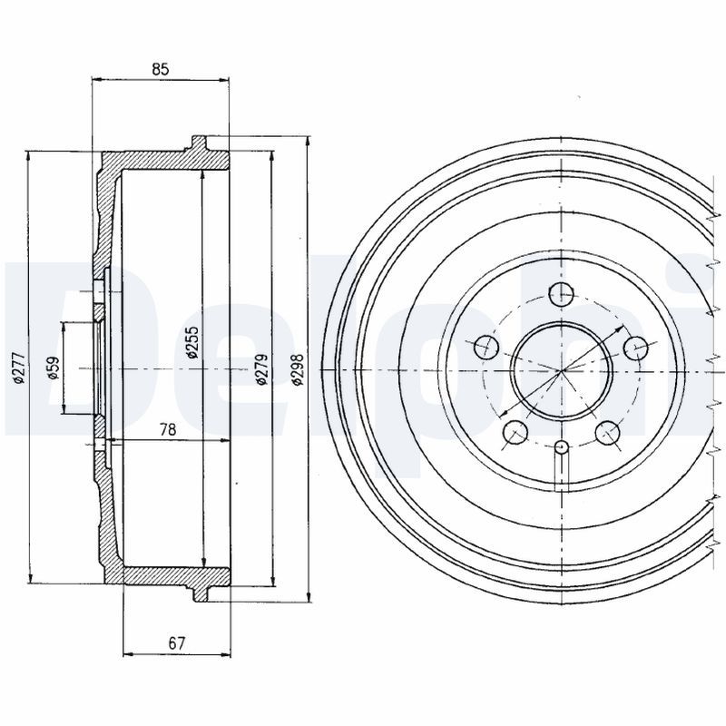 DELPHI BF325 Brake Drum
