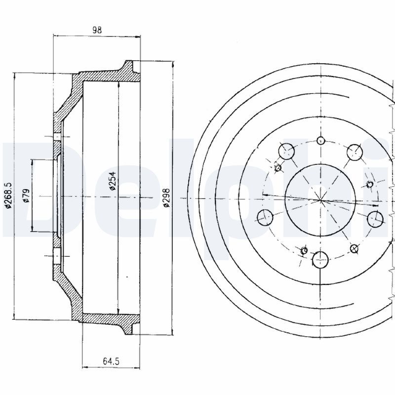 DELPHI BF327 Brake Drum