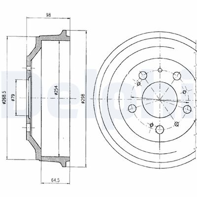 Brake Drum DELPHI BF327