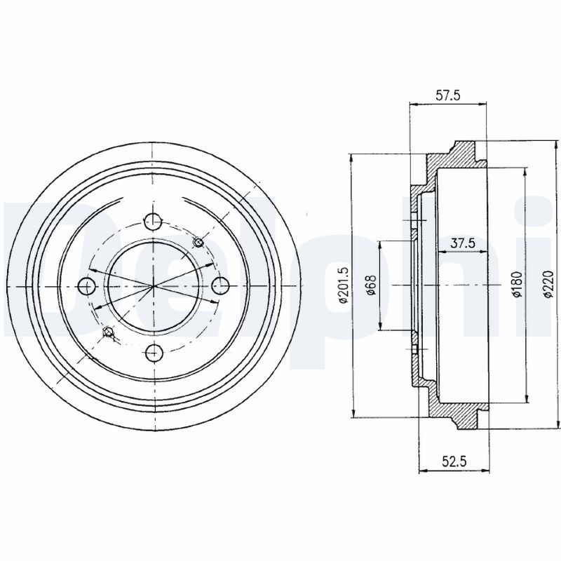 DELPHI BF336 Brake Drum