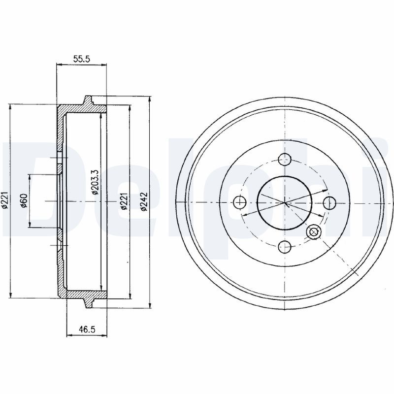 DELPHI BF346 Brake Drum