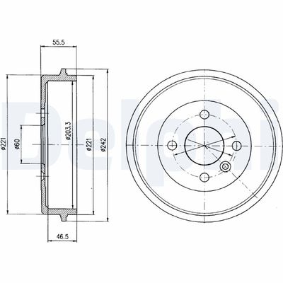 Brake Drum DELPHI BF346