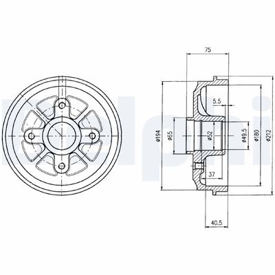 Brake Drum DELPHI BF359
