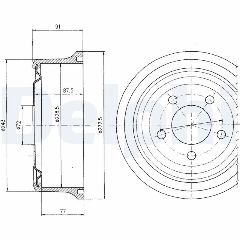 DELPHI BF364 Brake Drum