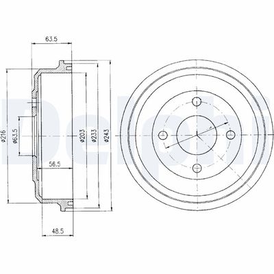 Brake Drum DELPHI BF369