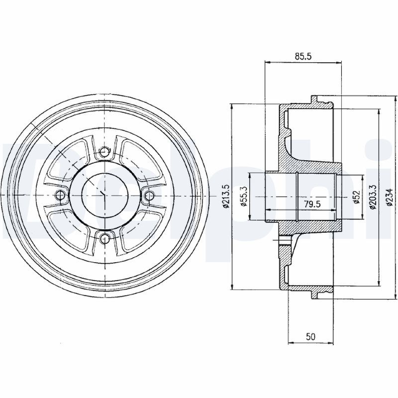 DELPHI BF372 Brake Drum