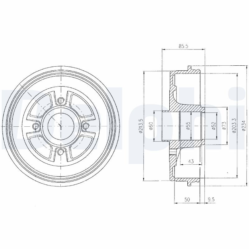 DELPHI BF380 Brake Drum