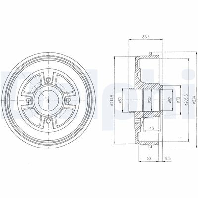 Brake Drum DELPHI BF380