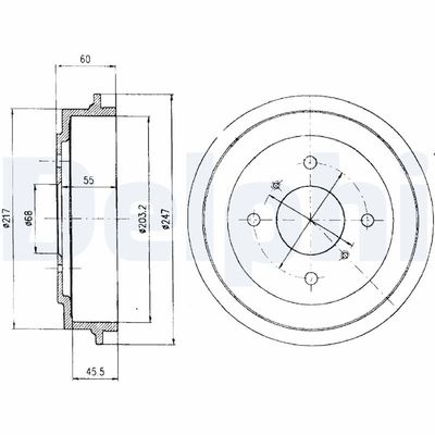 Brake Drum DELPHI BF383