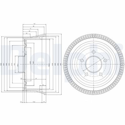Brake Drum DELPHI BF387
