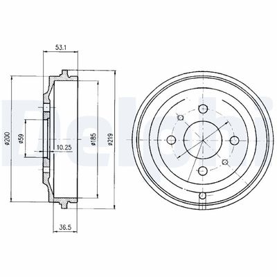 Brake Drum DELPHI BF389