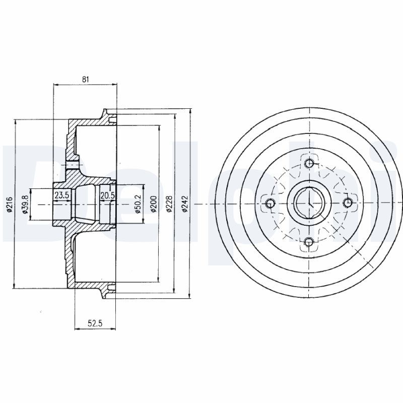DELPHI BF399 Brake Drum