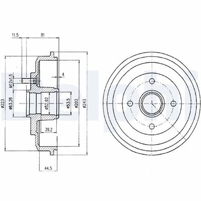 Brake Drum DELPHI BF402