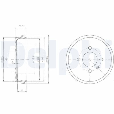 Brake Drum DELPHI BF409