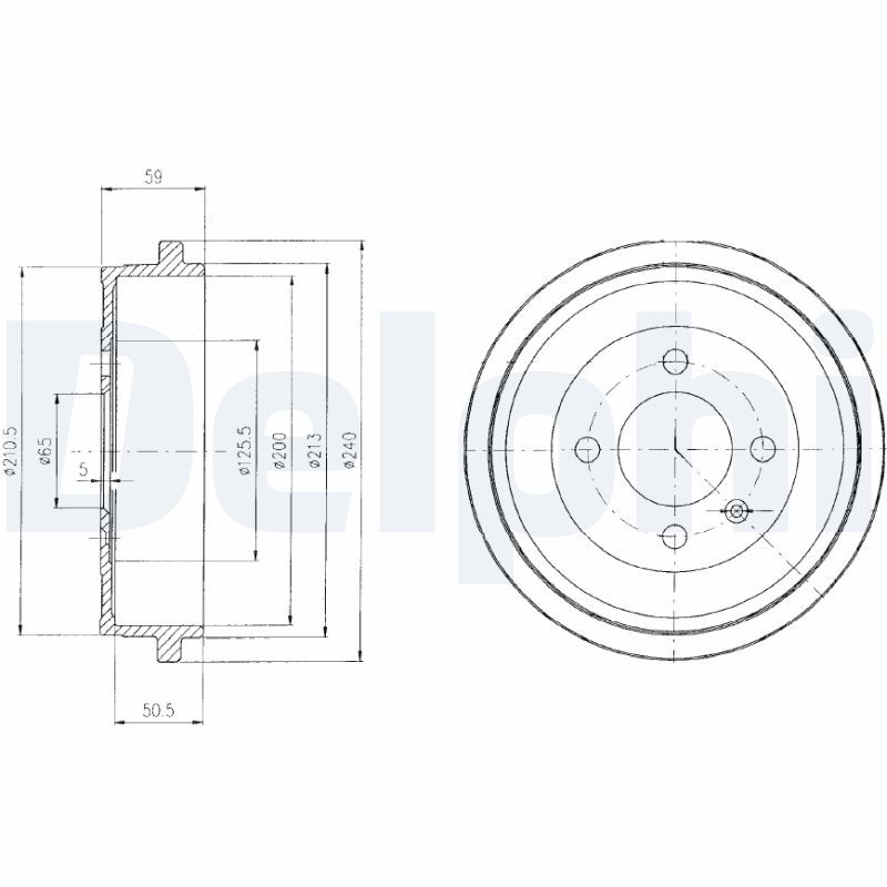 DELPHI BF410 Brake Drum