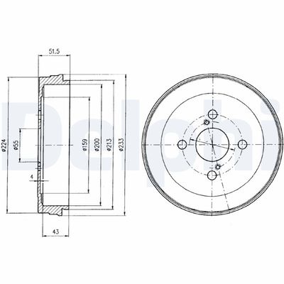 Brake Drum DELPHI BF411
