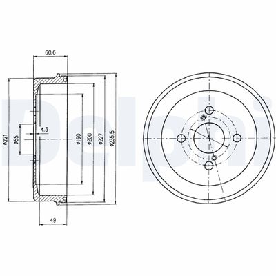 Brake Drum DELPHI BF412
