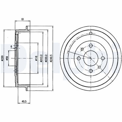 Brake Drum DELPHI BF413