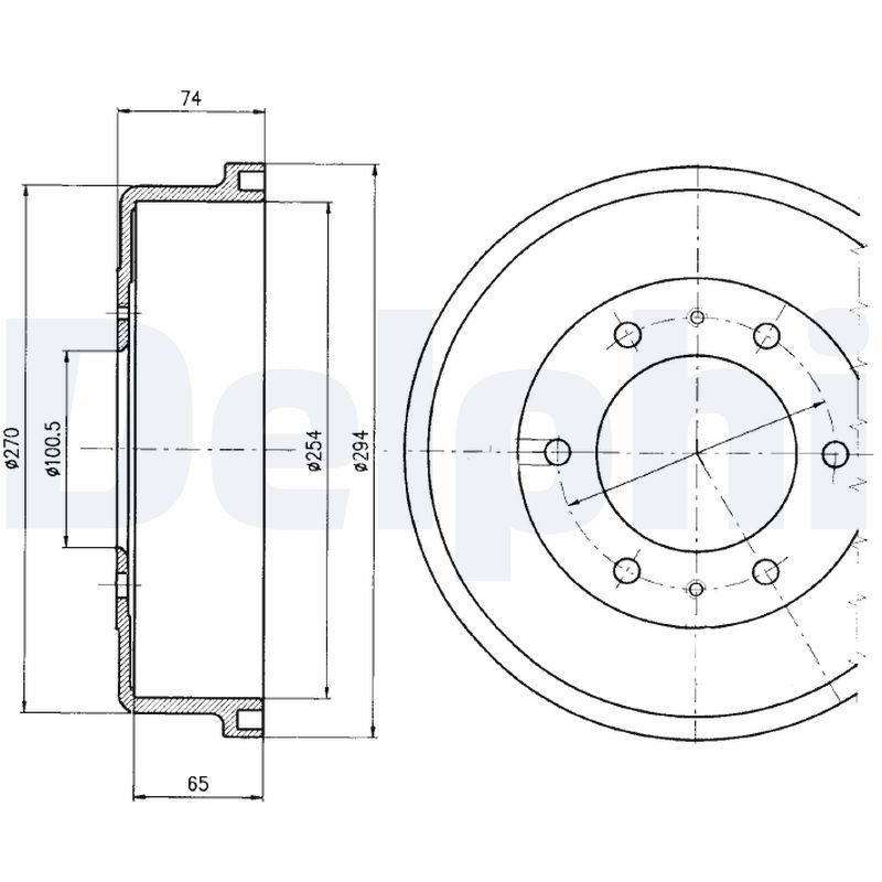 DELPHI BF416 Brake Drum