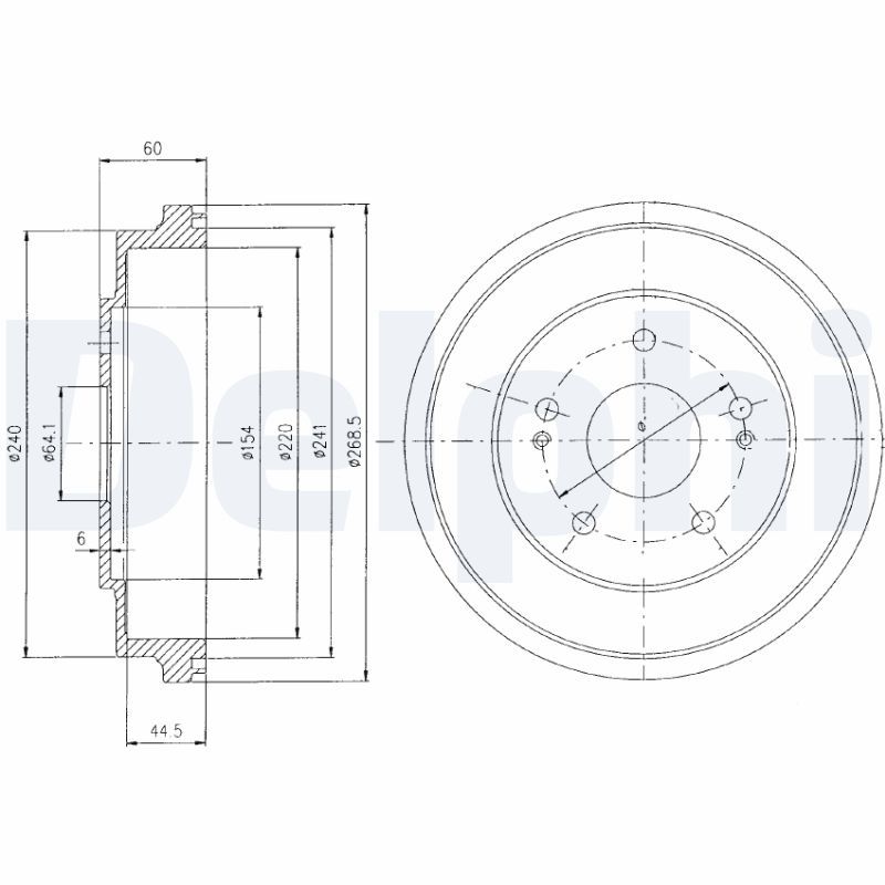 DELPHI BF419 Brake Drum