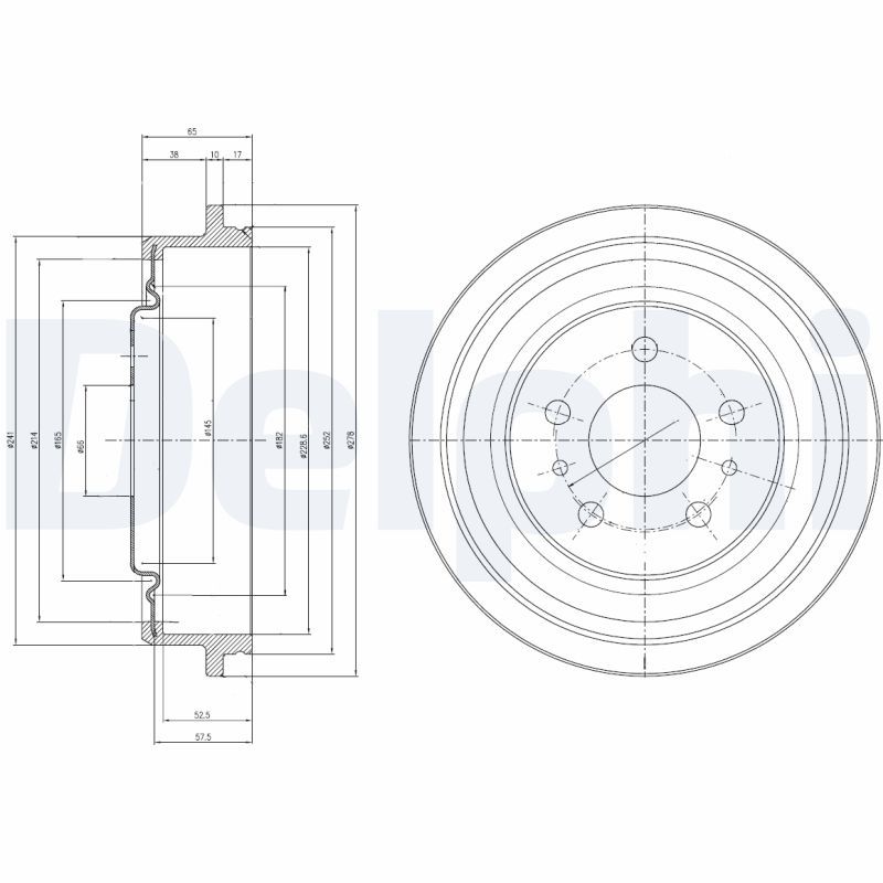DELPHI BF425 Brake Drum