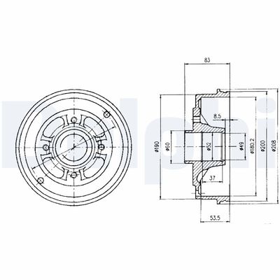 Brake Drum DELPHI BF426