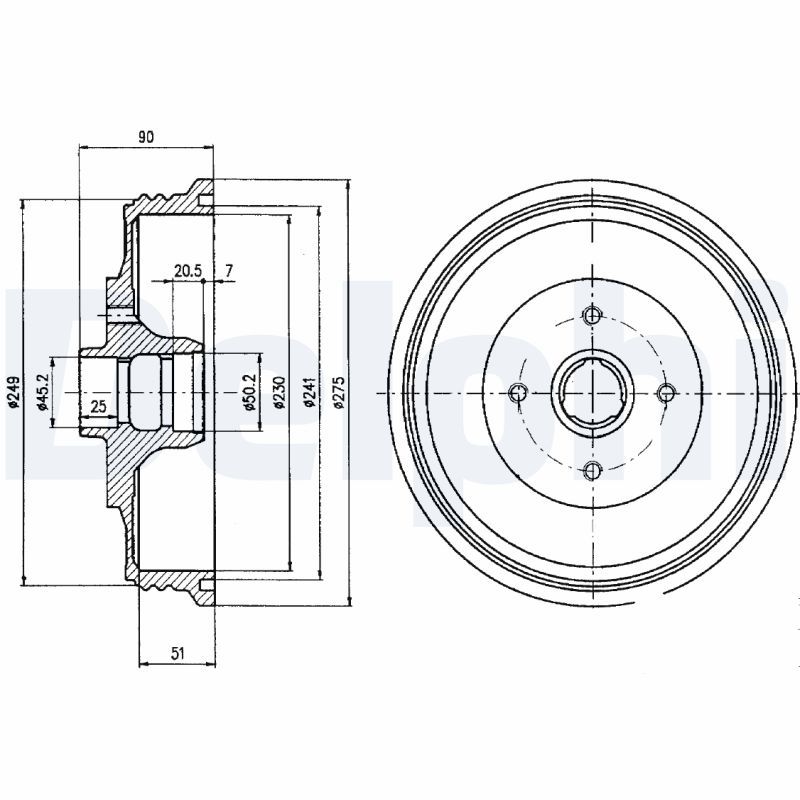 DELPHI BF430 Brake Drum
