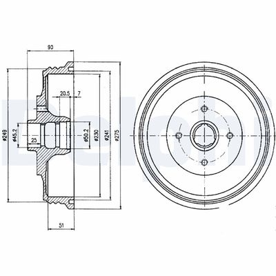 Brake Drum DELPHI BF430