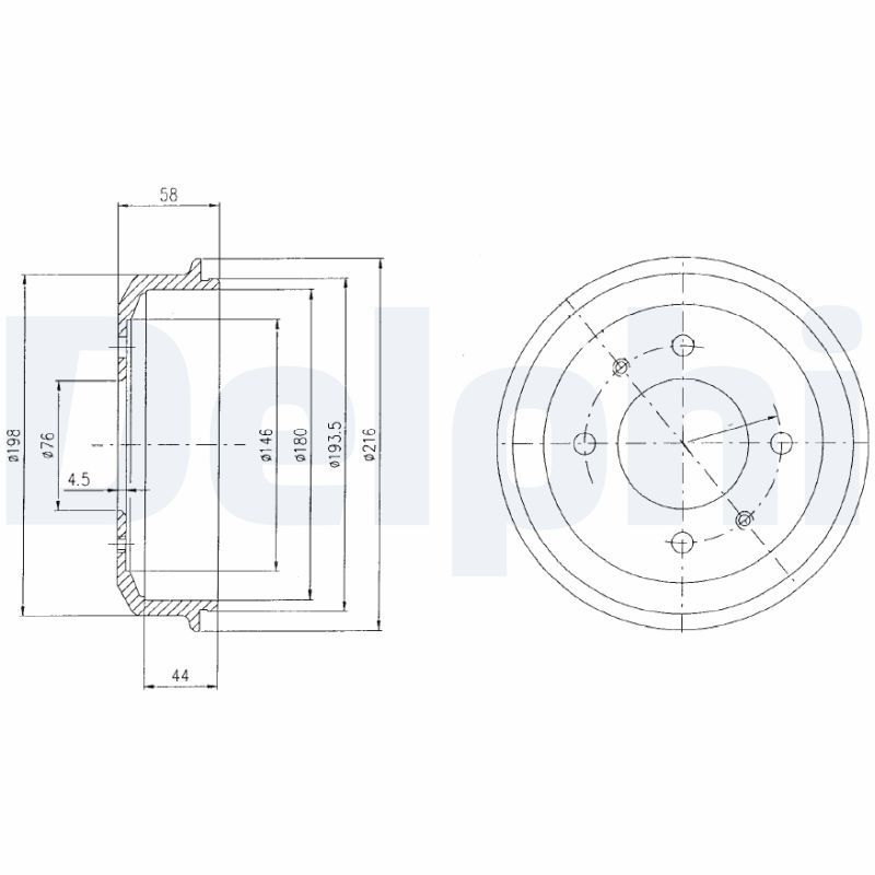 DELPHI BF435 Brake Drum
