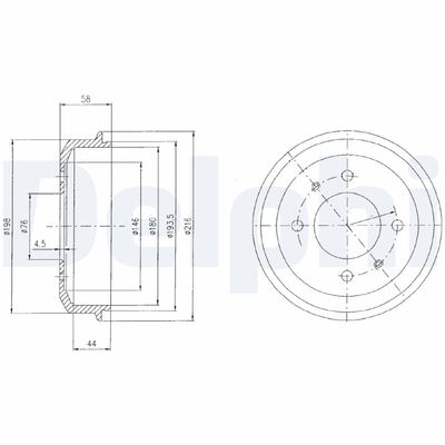 Brake Drum DELPHI BF435
