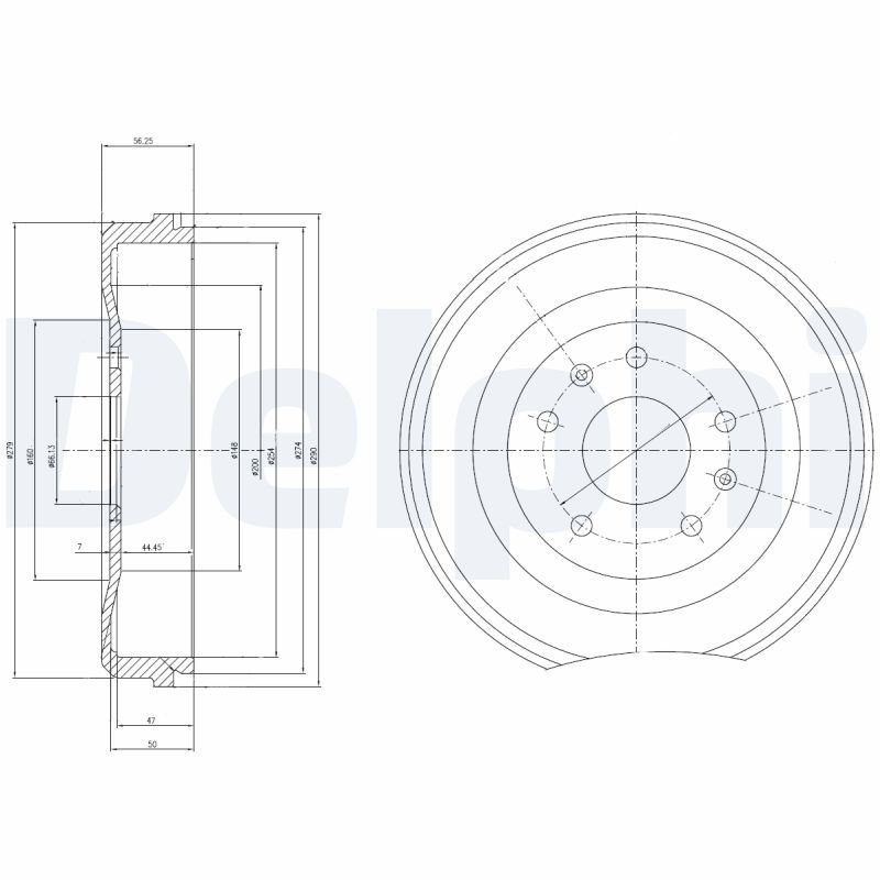 DELPHI BF460 Brake Drum