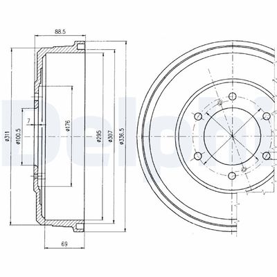 Brake Drum DELPHI BF461