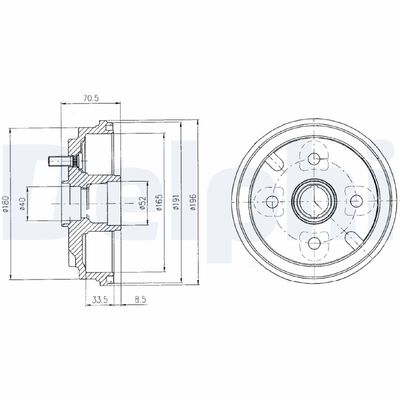 Brake Drum DELPHI BF462