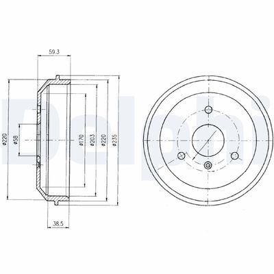Brake Drum DELPHI BF465