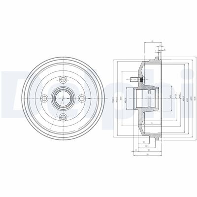 Brake Drum DELPHI BF468