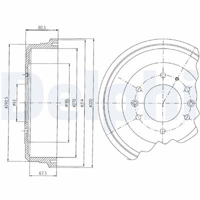 Brake Drum DELPHI BF470