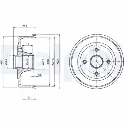 Brake Drum DELPHI BF472