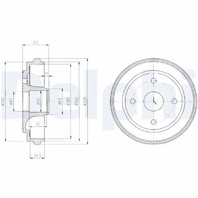 Brake Drum DELPHI BF473