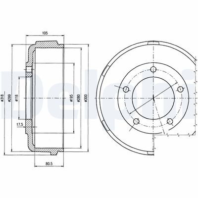 Brake Drum DELPHI BF478