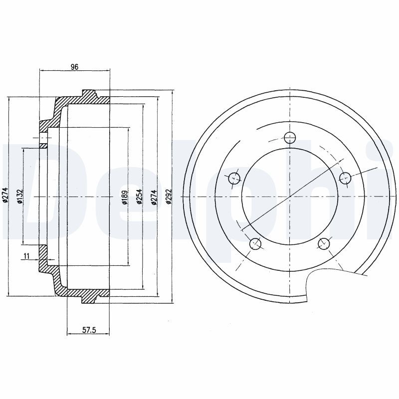 DELPHI BF479 Brake Drum