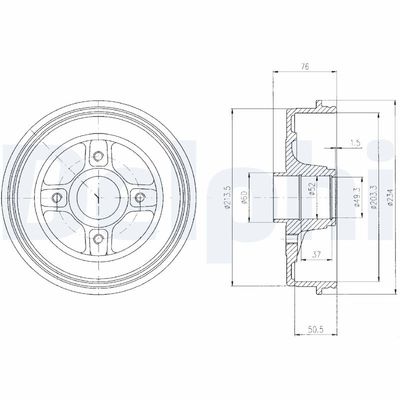 Brake Drum DELPHI BF480