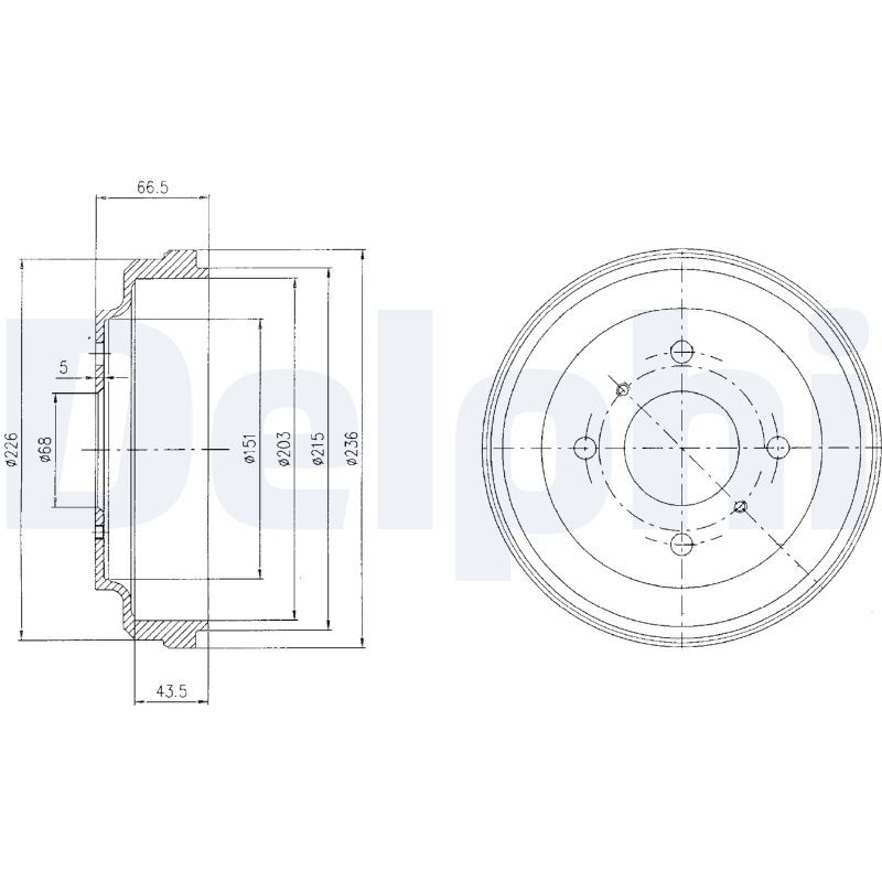 DELPHI BF481 Brake Drum
