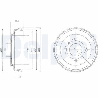 Brake Drum DELPHI BF481