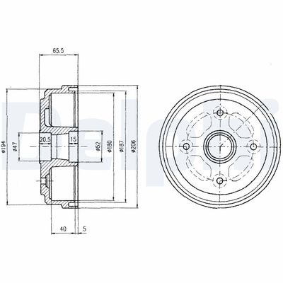 Brake Drum DELPHI BF490