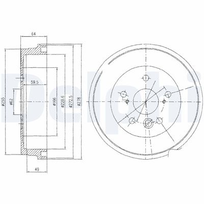 Brake Drum DELPHI BF495