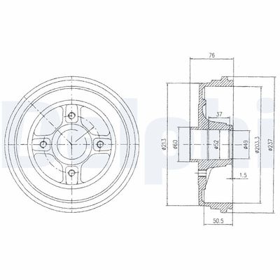 Brake Drum DELPHI BF496