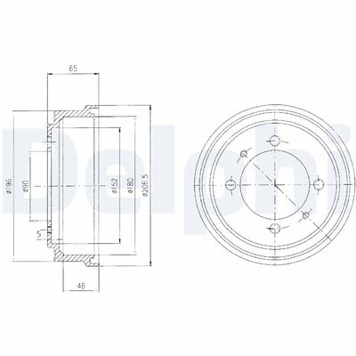 Brake Drum DELPHI BF498